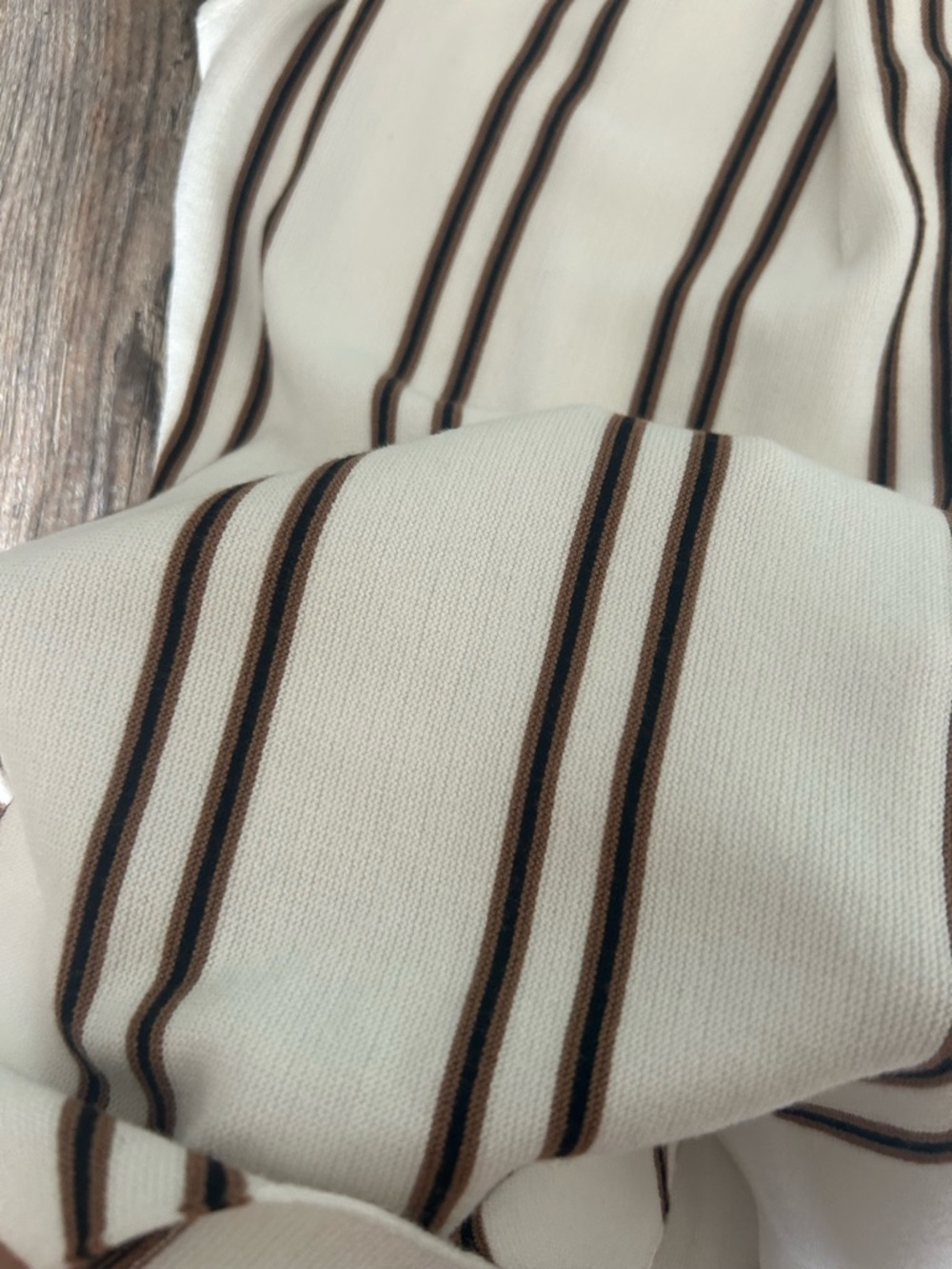 White House Black Market White Strapless Knit Dress with Brown Stripes - Picture 11 of 11